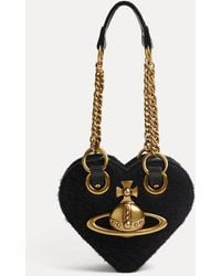 Vivienne Westwood - Juliet Heart Chain Bag Mohair-Effect - Lyst