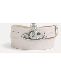 Vivienne Westwood - Orb Buckle Belt Emboss Croc Leather - Lyst