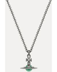 Vivienne Westwood - New Petite Orb Pendant Necklace Cubic Zirconia Enamel - Lyst