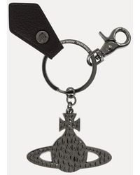 Vivienne Westwood - Hammered Orb Keyring Metal - Lyst
