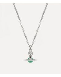 Vivienne Westwood - New Petite Orb Pendant Necklace Cubic Zirconia - Lyst