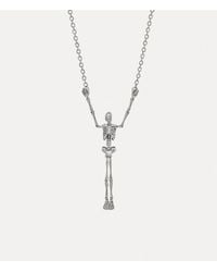 Vivienne Westwood - Skeleton Long Necklace Brass - Lyst