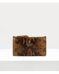 Vivienne Westwood - Slim Long Card Holder Emboss Snake Leather - Lyst