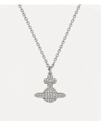 Vivienne Westwood - Grace Small Pendant Necklace Platinum-crystal Platinum-crystal Women - Lyst