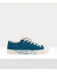 Vivienne Westwood - Low Top Plimsoll Cotton Canvas Petrol-blue 6-40 Men - Lyst