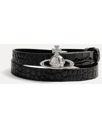 Vivienne Westwood - Small Orb Buckle Belt Emboss Croc Leather - Lyst