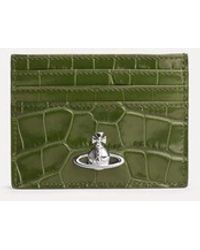 Vivienne Westwood - Flat Card Holder Emboss Croc Leather - Lyst