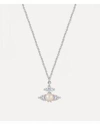 Vivienne Westwood - Feodora Pendant Necklace Cubic Zirconia Glass Pearls - Lyst