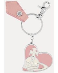 Vivienne Westwood - Orb Heart Keyring Metal - Lyst