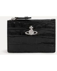 Vivienne Westwood - Slim Long Card Holder Emboss Croc Leather - Lyst