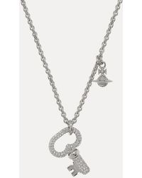 Vivienne Westwood - Ovidia Long Pendant Necklace Cubic Zirconia - Lyst