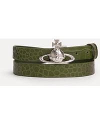 Vivienne Westwood - Small Orb Buckle Belt Emboss Croc Leather - Lyst