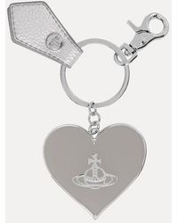 Vivienne Westwood - Mirror Heart Orb Keyring Metal - Lyst