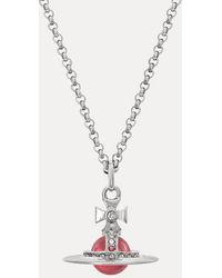 Vivienne Westwood - New Tiny Orb Pendant Necklace Cubic Zirconia - Lyst