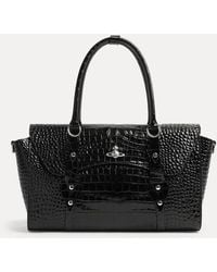 Vivienne Westwood - Bettina Medium Handbag Emboss Croc Leather - Lyst