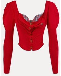 Vivienne Westwood - Bea Corset Cardigan Merino Wool Silk - Lyst