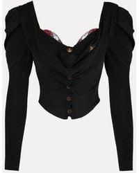 Vivienne Westwood - Bea Corset Cardigan Merino Wool Silk - Lyst