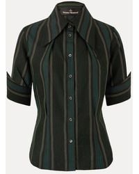 Vivienne Westwood - Short Sleeve Violin Shirt Twill Stripe Boucle' - Lyst