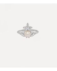 Vivienne Westwood - Feodora Ring Platinum-white-cz-creamrose-pearl Platinum-white-cz-creamrose-pearl Unisex - Lyst