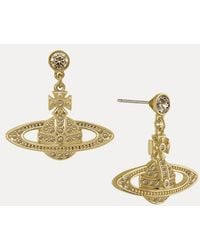 Vivienne Westwood - Mini Bas Relief Drop Earrings Topaz - Lyst