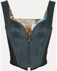 Vivienne Westwood - Classic Corset Linen / Acetate Grey 38 Women - Lyst