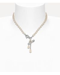 Vivienne Westwood - Small Claude Pearl Necklace Swarovski Pearls - Lyst