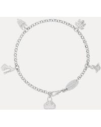 Vivienne Westwood - Yasmine Charm Necklace Cubic Zirconia - Lyst