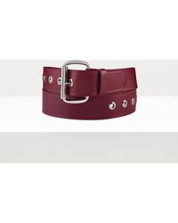 Vivienne Westwood - Alex Belt Rhodium-armarato-dark-wine-leather Brass Unisex - Lyst