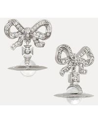 Vivienne Westwood - Octavie Earrings Platinum-white-clear-cz Platinum-white-clear-cz Women - Lyst