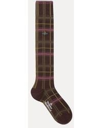 Vivienne Westwood - Multicheck High Sock Multicheck - Lyst