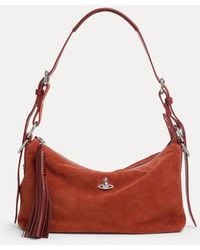 Vivienne Westwood - Emma Shoulder Bag Suede Leather - Lyst