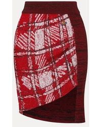 Vivienne Westwood - Scribble Check Skirt Wool Viscose Blend - Lyst