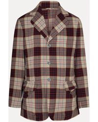 Vivienne Westwood - Wreck Jacket Viscose / Wool Red-check 46 Men - Lyst