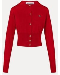 Vivienne Westwood - Bea Cropped Cardigan Merino Wool Silk - Lyst
