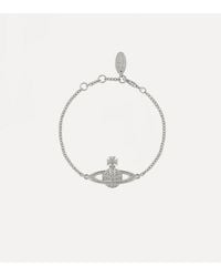 Vivienne Westwood - Mini Bas Relief Chain Bracelet Cubic Zirconia - Lyst