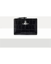 Vivienne Westwood - Slim Flap Card Holder Emboss Croc Leather - Lyst