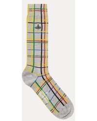 Vivienne Westwood - Abstract Check Sock Abstract Check - Lyst