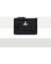 Vivienne Westwood - Slim Long Card Holder Emboss Croc Leather - Lyst
