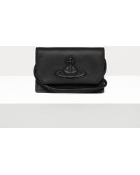 Vivienne Westwood - Card Holder With Strap Smooth Leather Injected Orb - Lyst