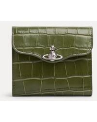 Vivienne Westwood - Hunter Flap Wallet Emboss Croc Leather - Lyst