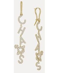 Vivienne Westwood - Chaos Large Earrings Cubic Zirconia - Lyst