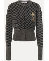 Vivienne Westwood - Checkmate Cardigan Alpaca Cotton Blend - Lyst