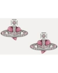 Vivienne Westwood - New Diamante Heart Earrings - Lyst