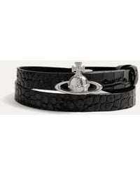 Vivienne Westwood - Small Orb Buckle Belt Emboss Croc Leather - Lyst