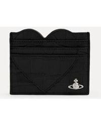 Vivienne Westwood - Heart Card Holder Emboss Croc Leather - Lyst