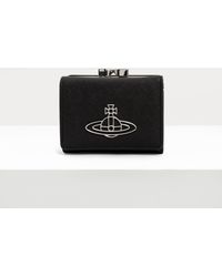 Vivienne Westwood - Saffiano Thin Line Small Frame Wallet - Lyst