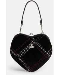 Vivienne Westwood - Belle Heart Frame Purse Velvet Check - Lyst