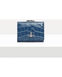 Vivienne Westwood - Small Frame Wallet Emboss Croc Leather - Lyst