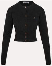Vivienne Westwood - Bea Cropped Cardigan Cashmere Cotton - Lyst