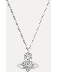 Vivienne Westwood - Valentine's Agnatha Bas Relief Pendant Necklace Cubic Zirconia - Lyst